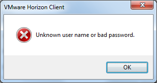 Unable to logon as current user